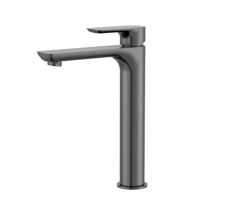 Tall Basin Mixer, Gun Metal Finish
