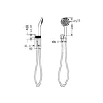 OPAL SHOWER ON BRACKET WITH AIR SHOWER BRUSHED NICKEL (NR251905BN)