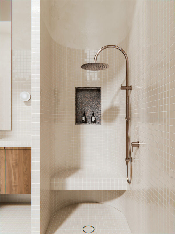 Zen SS316L Twin Shower Brushed Bronze (NR162205c02BZ)