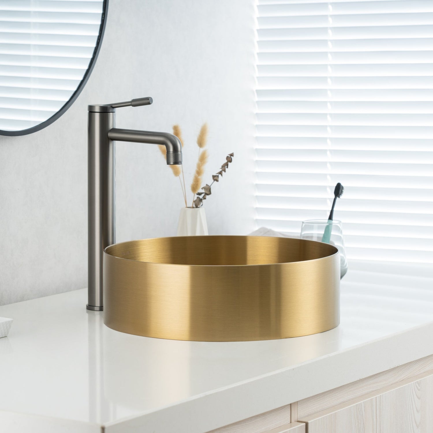 Stainless Steel Round Basin – Modern Bathroom Sink
