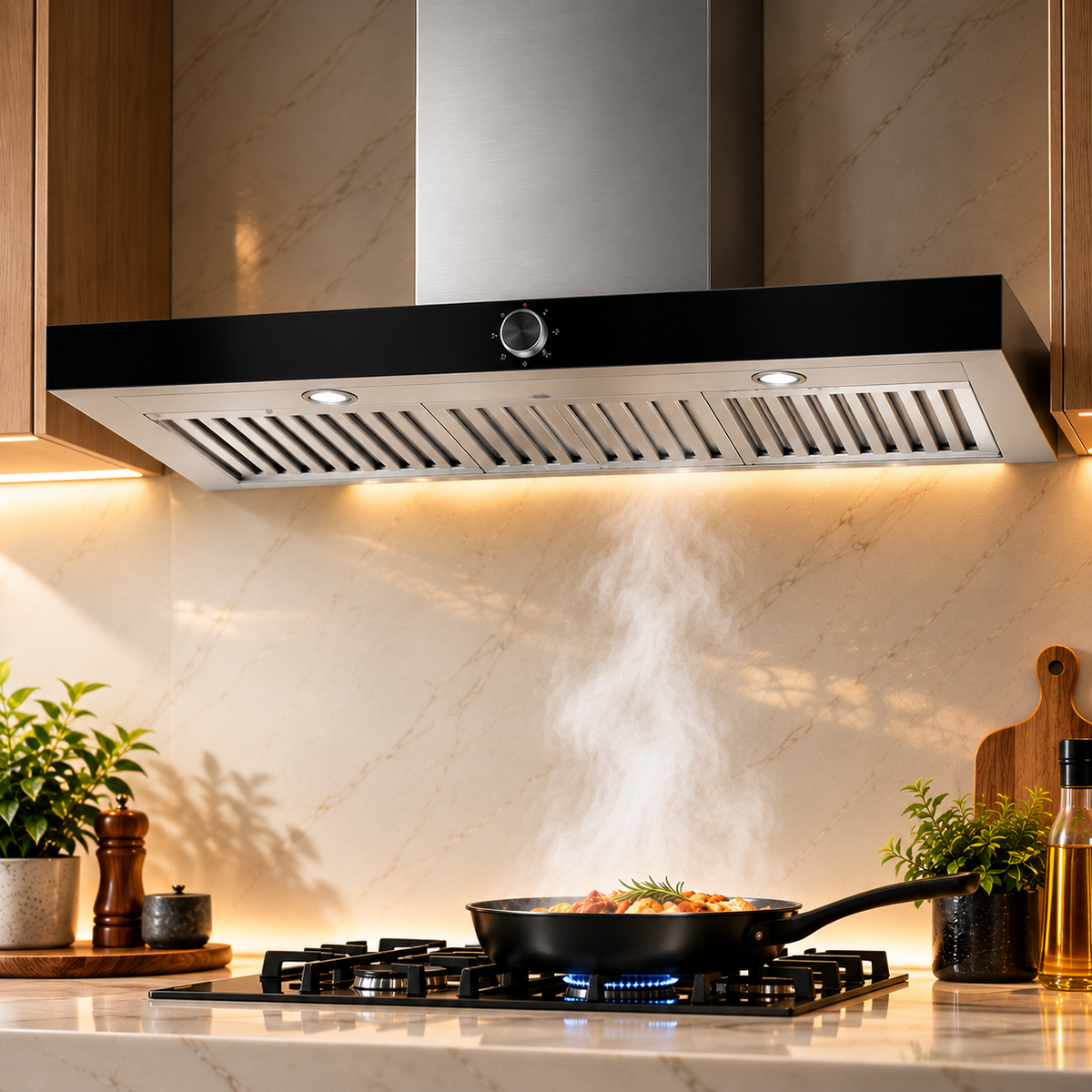 90cm Wall Mounted Canopy Rangehood